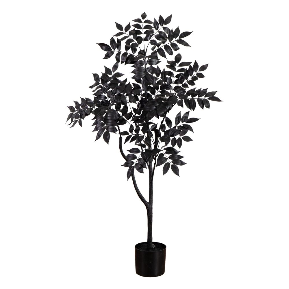 1039 4ft Artificial Halloween Black Sumac Tree - Spooky Season Decor